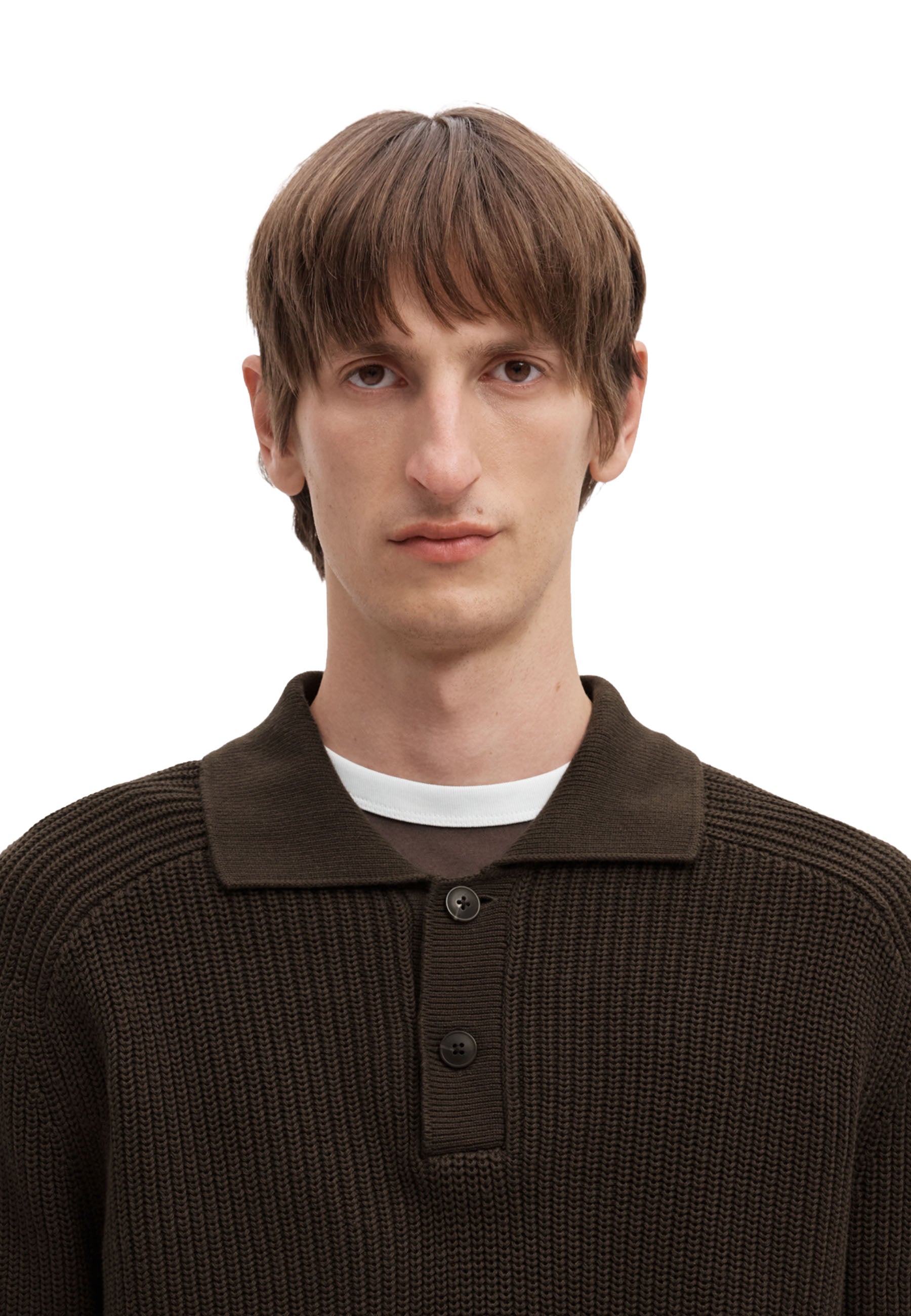 Polo Marrone Selected Homme Black