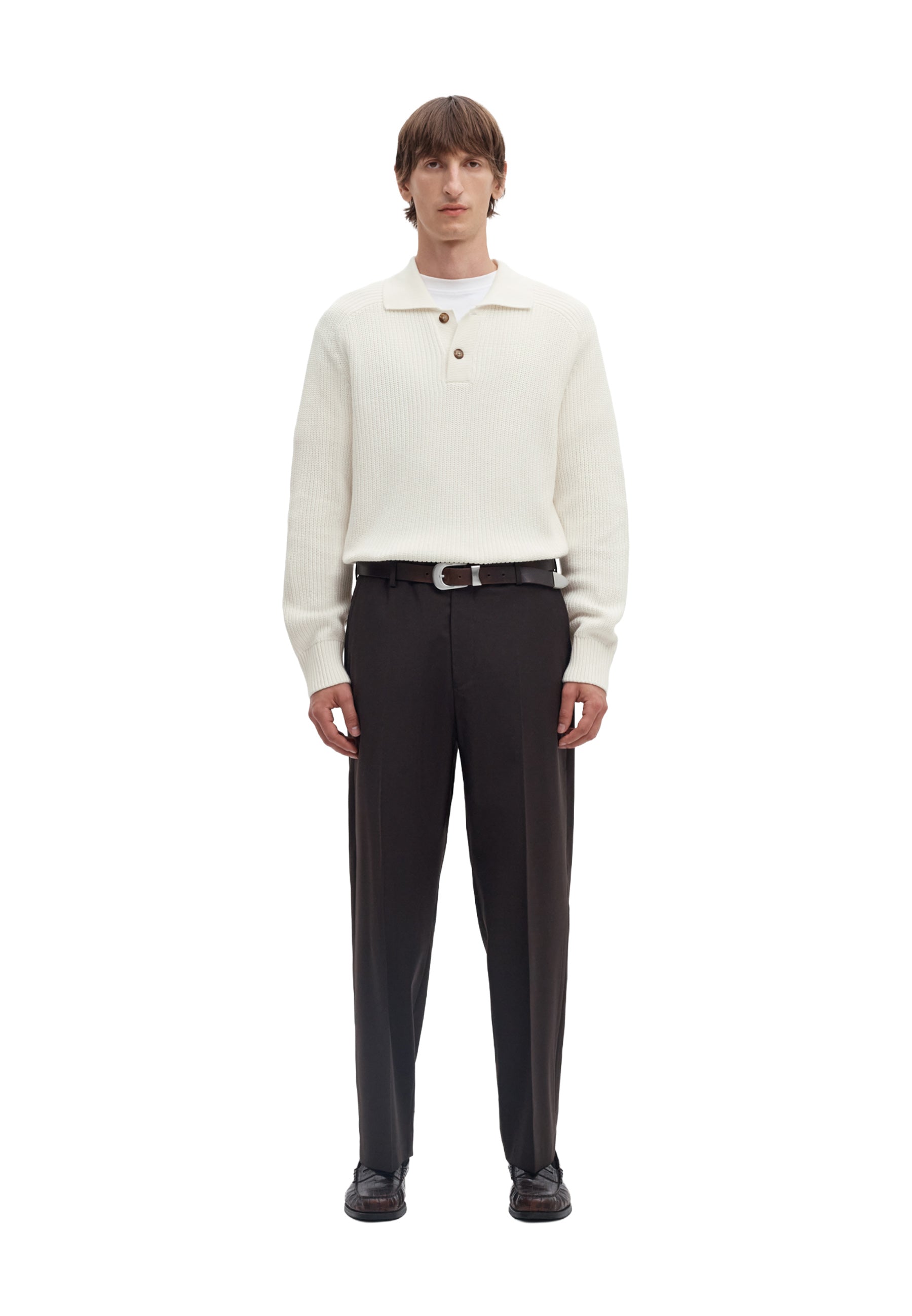 Polo Bianco Selected Homme Black