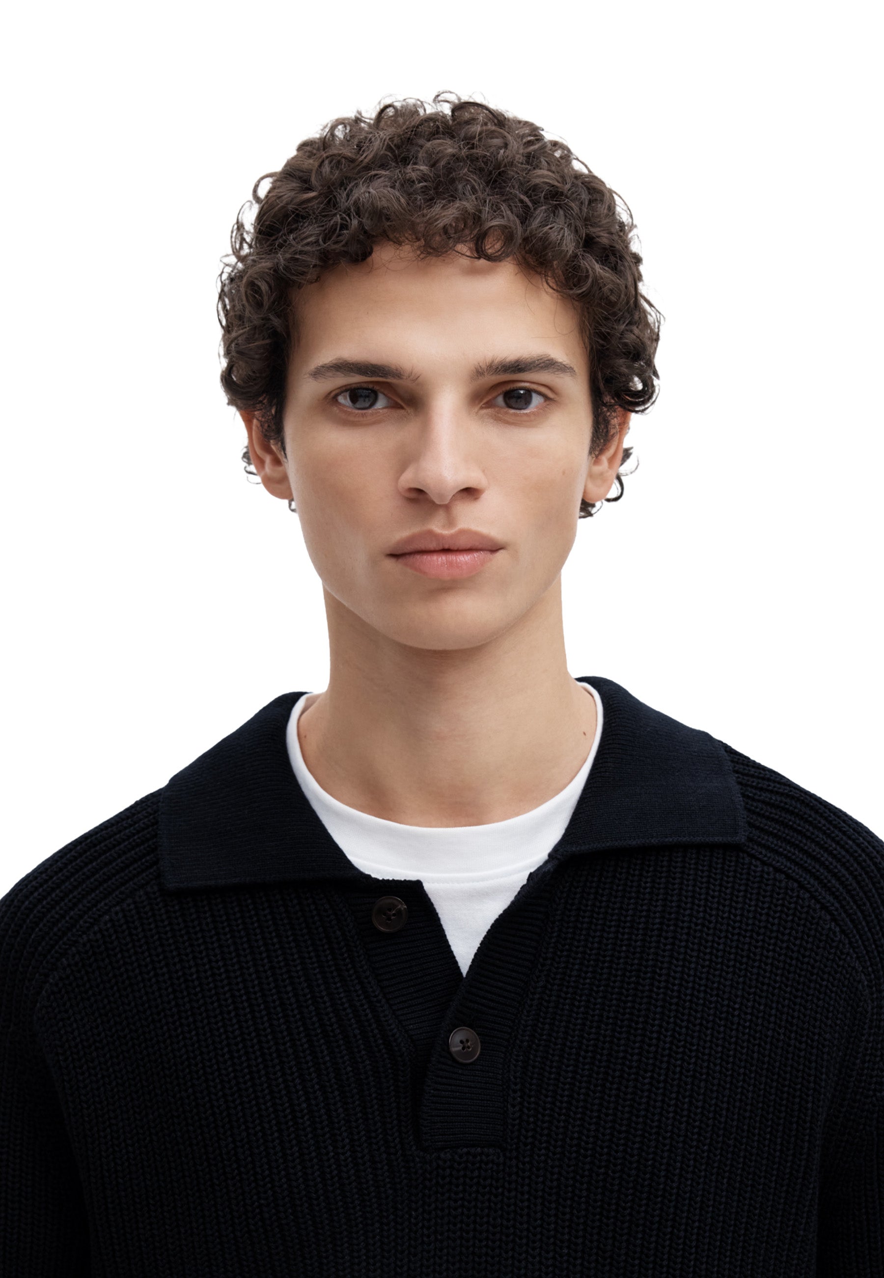 Polo Blu Selected Homme Black