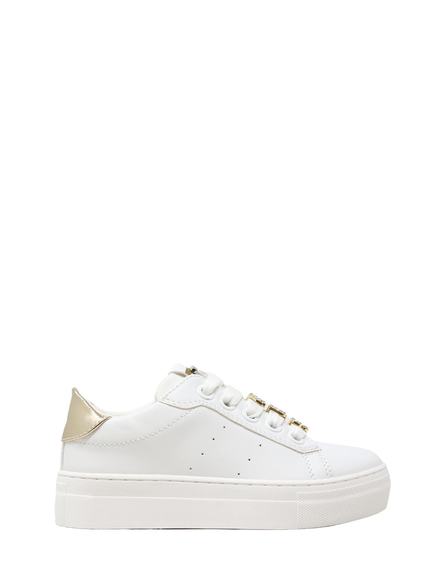 Sneakers Bianco Oro 4us