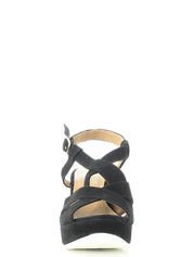 Sandali zeppa Nero Grace Shoes
