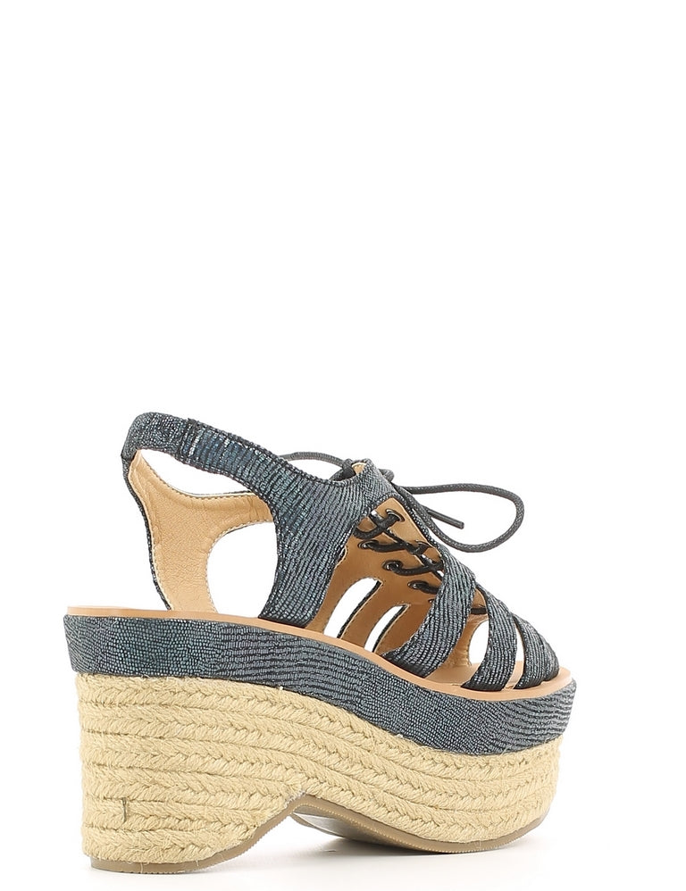Sandali zeppa Blu Police 883