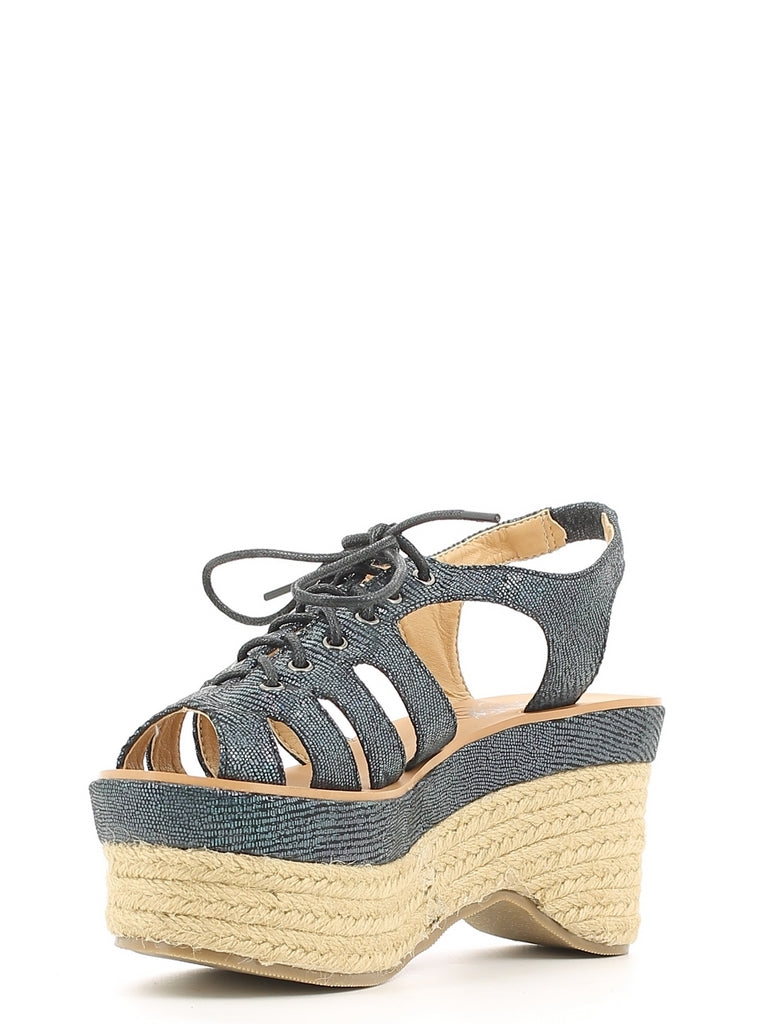 Sandali zeppa Blu Police 883