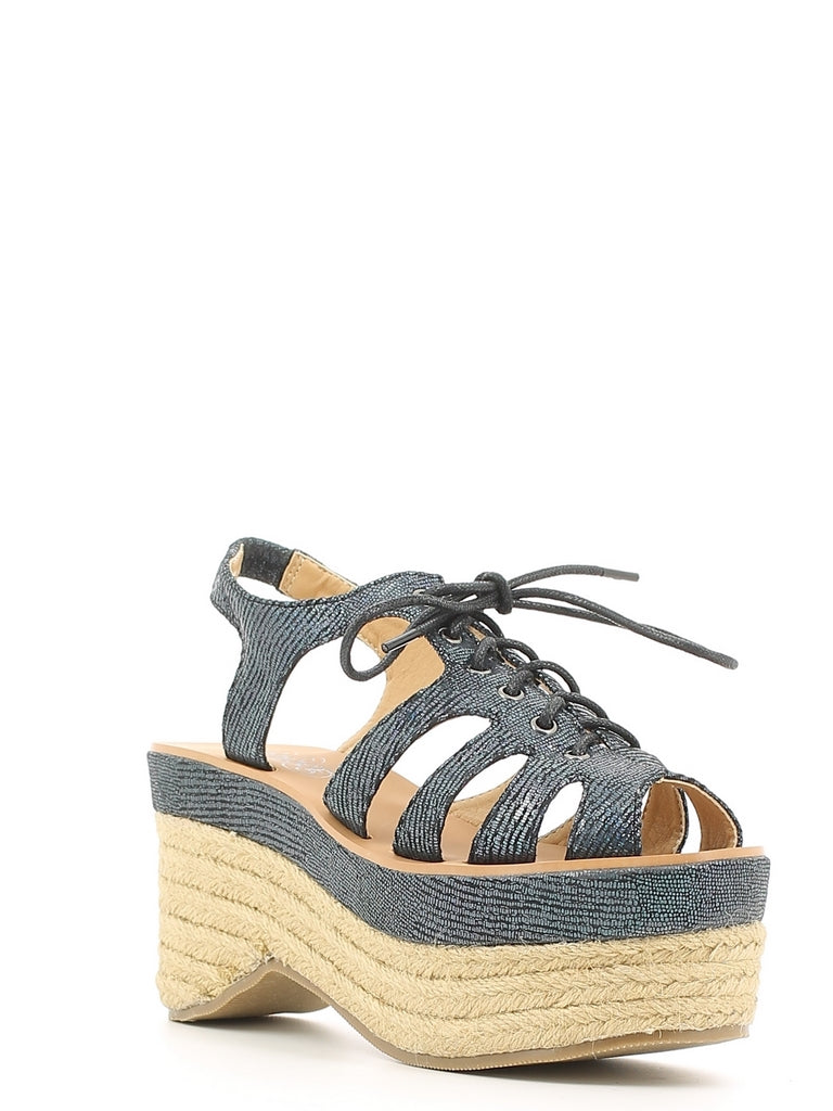 Sandali zeppa Blu Police 883