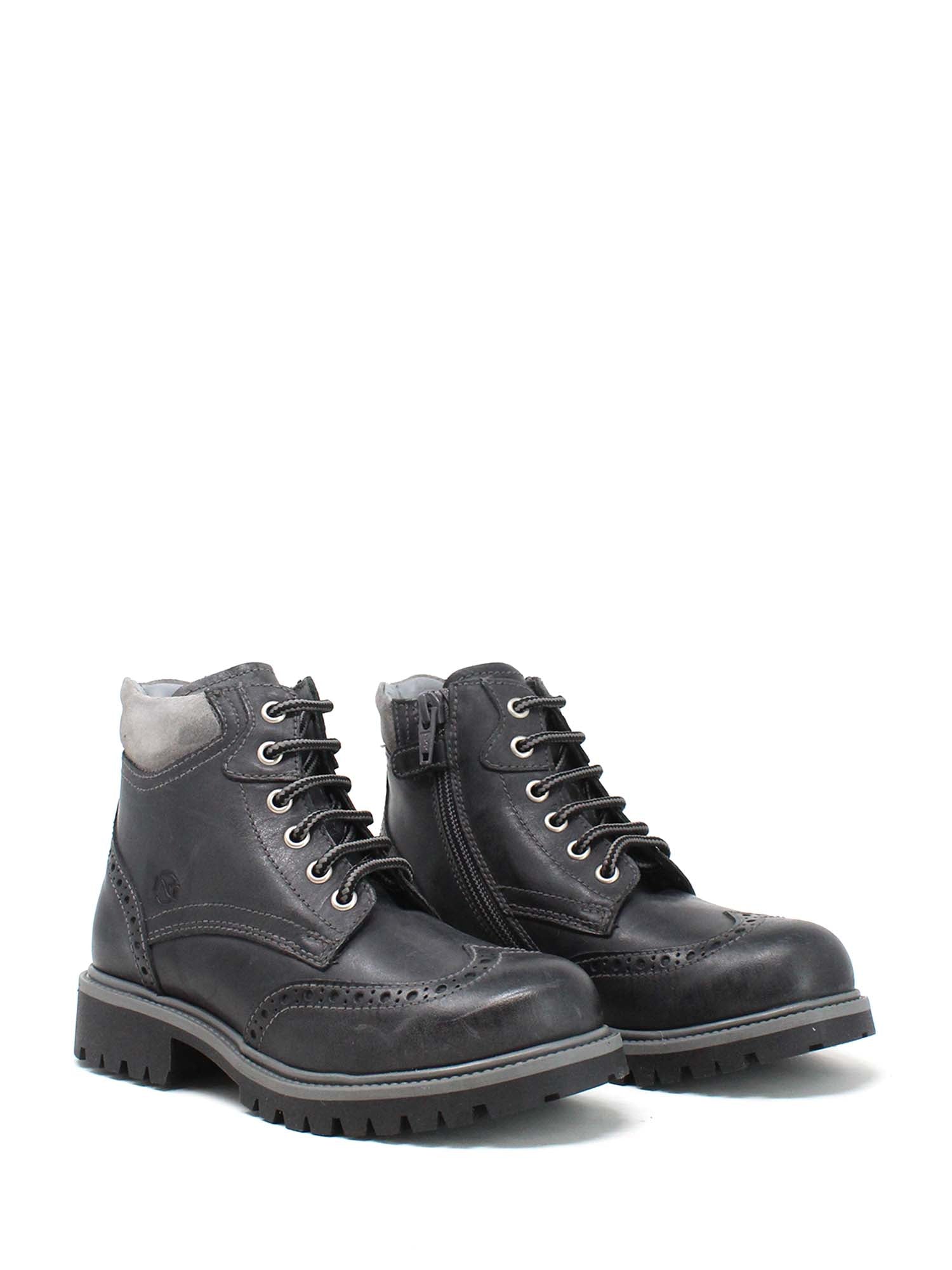 Stivaletti Grigio Nero Giardini Junior