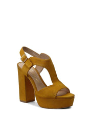 Sandali tacco Giallo Bruno Premi
