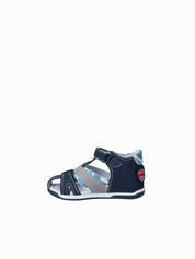 Sandali con strappi Blu Melania