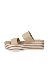 Sandali zeppa Beige Grace Shoes