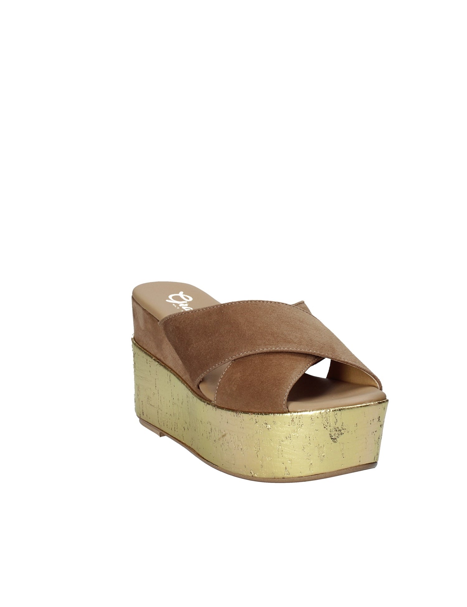 Sandali zeppa Marrone Grace Shoes