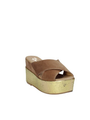 Sandali zeppa Marrone Grace Shoes