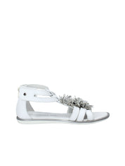 Sandali con strappi Bianco Melania