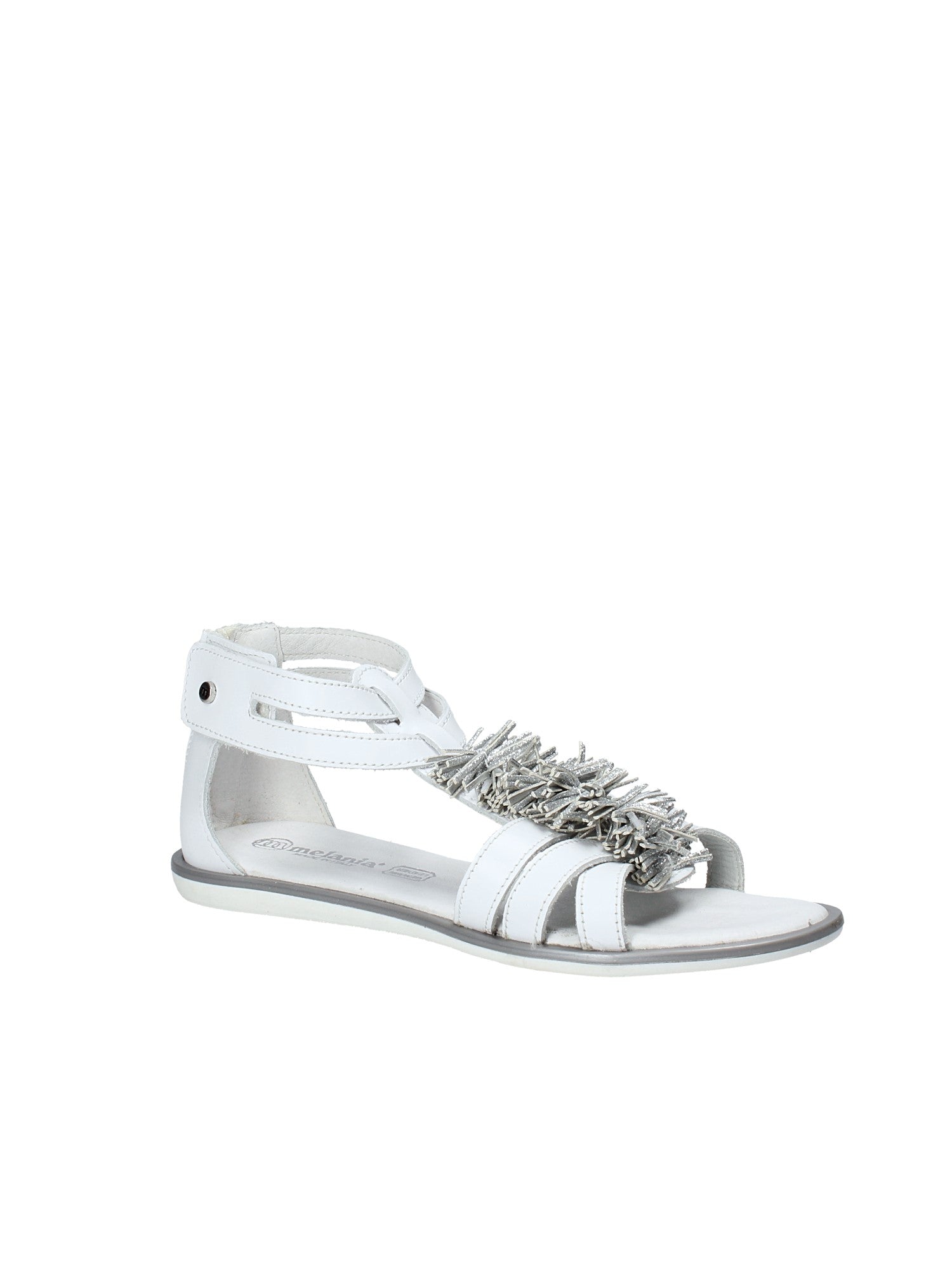 Sandali con strappi Bianco Melania