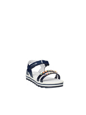 Sandali con strappi Blu Melania