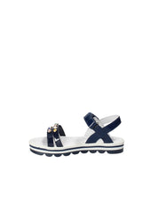 Sandali con strappi Blu Melania