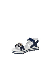 Sandali con strappi Blu Melania