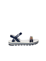 Sandali con strappi Blu Melania