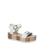 Sandali zeppa Bianco Grace Shoes