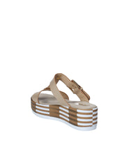 Sandali zeppa Beige Grace Shoes