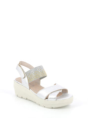 Sandali zeppa Argentato Grunland