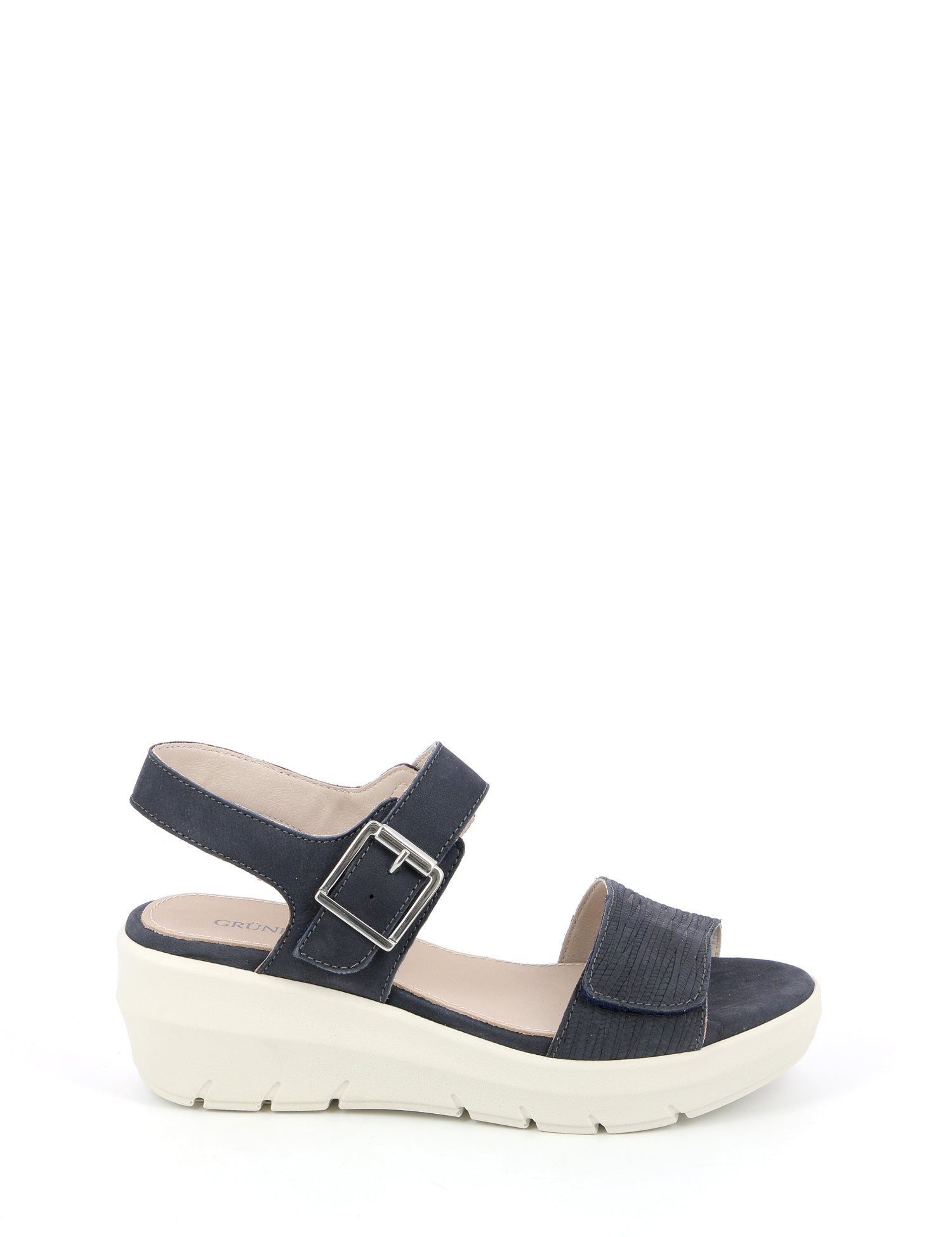 Sandali zeppa Blu Grunland