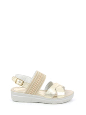 Sandali zeppa Beige Grunland