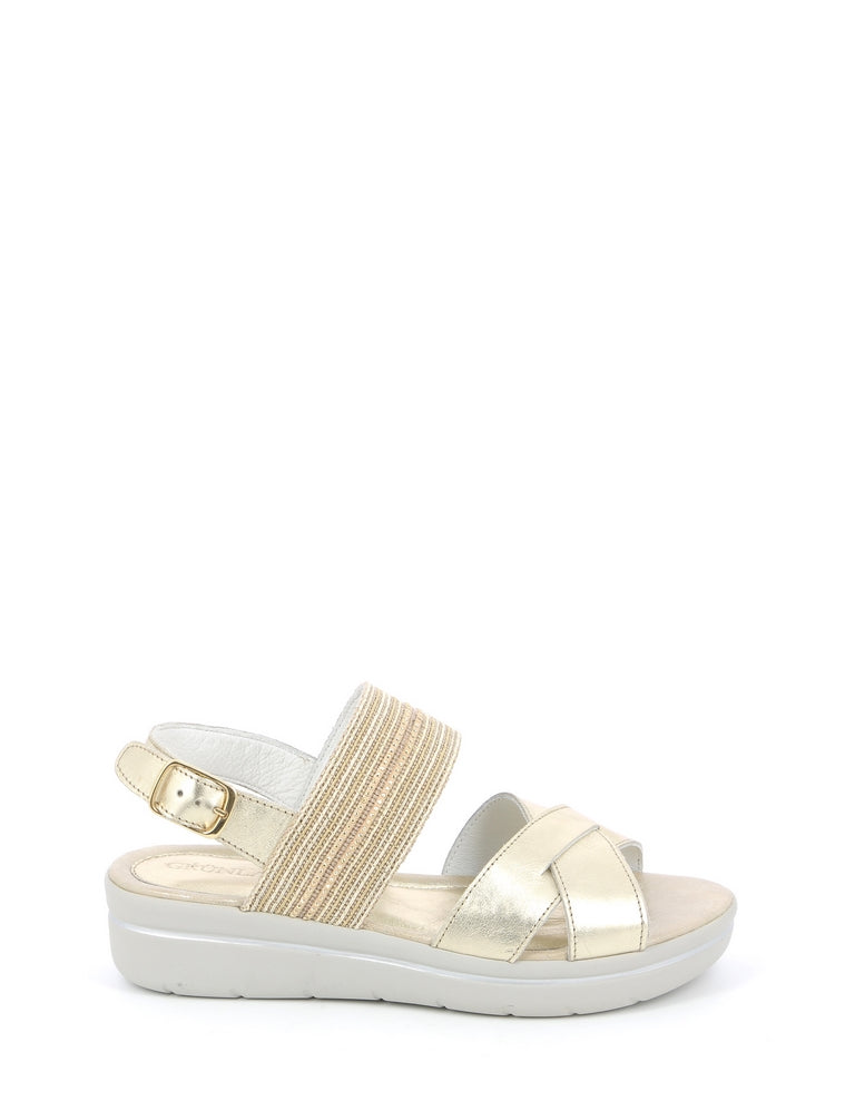 Sandali zeppa Beige Grunland