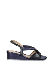 Sandali zeppa Blu Melluso