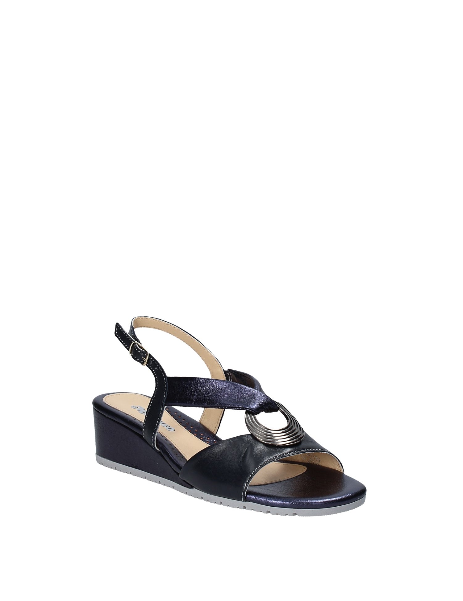 Sandali zeppa Blu Melluso