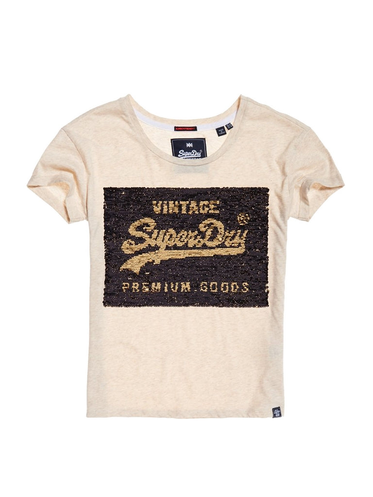 T-shirt Beige Superdry
