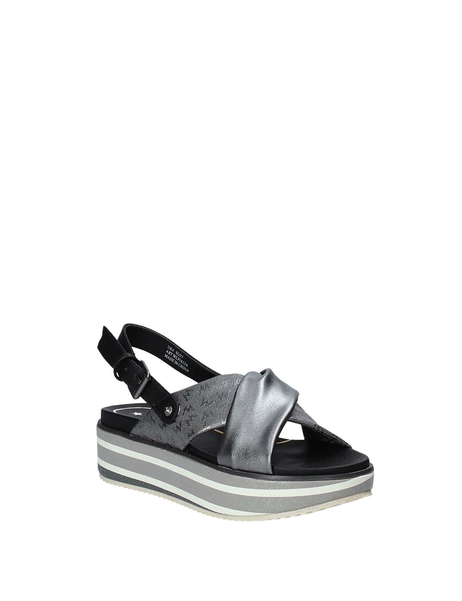 Sandali zeppa Grigio Wrangler