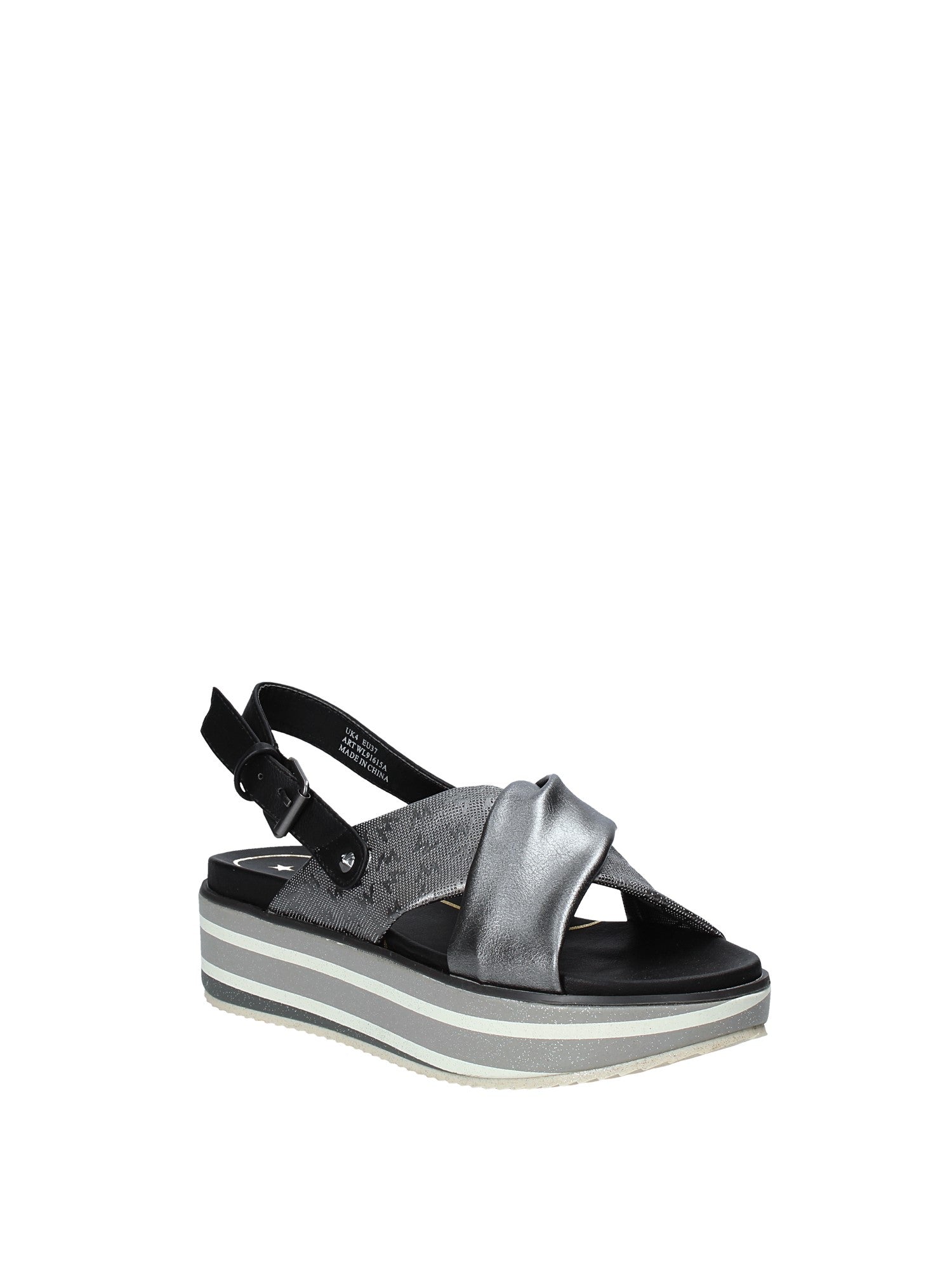 Sandali zeppa Grigio Wrangler