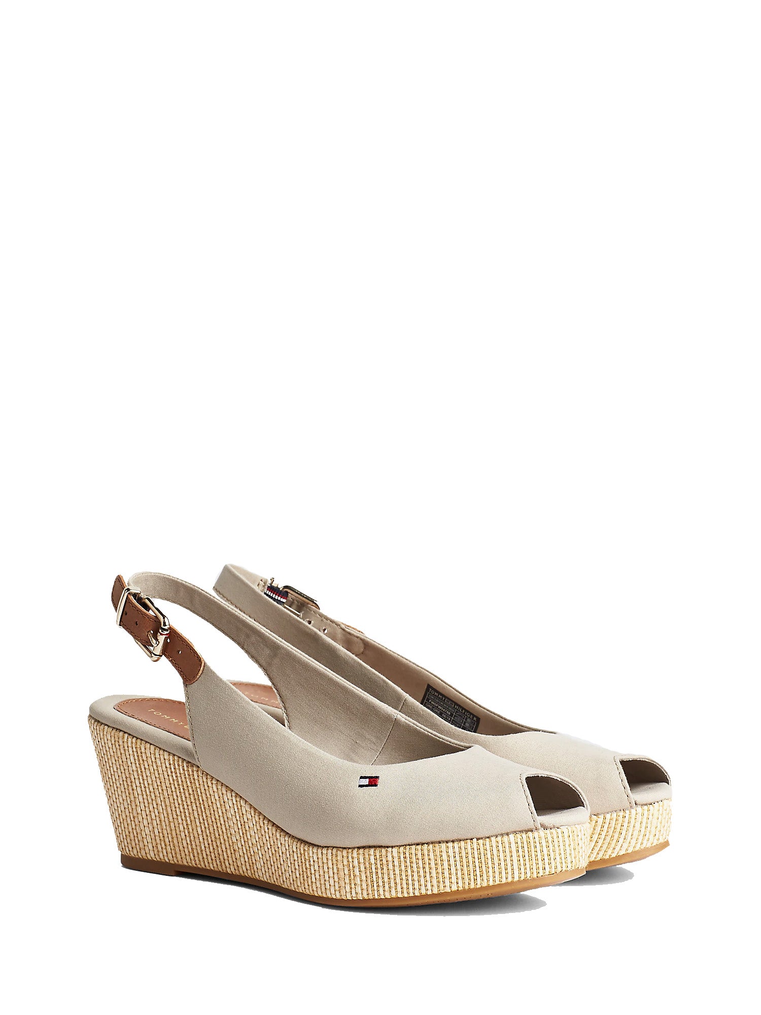 Sandali zeppa Beige Tommy Hilfiger