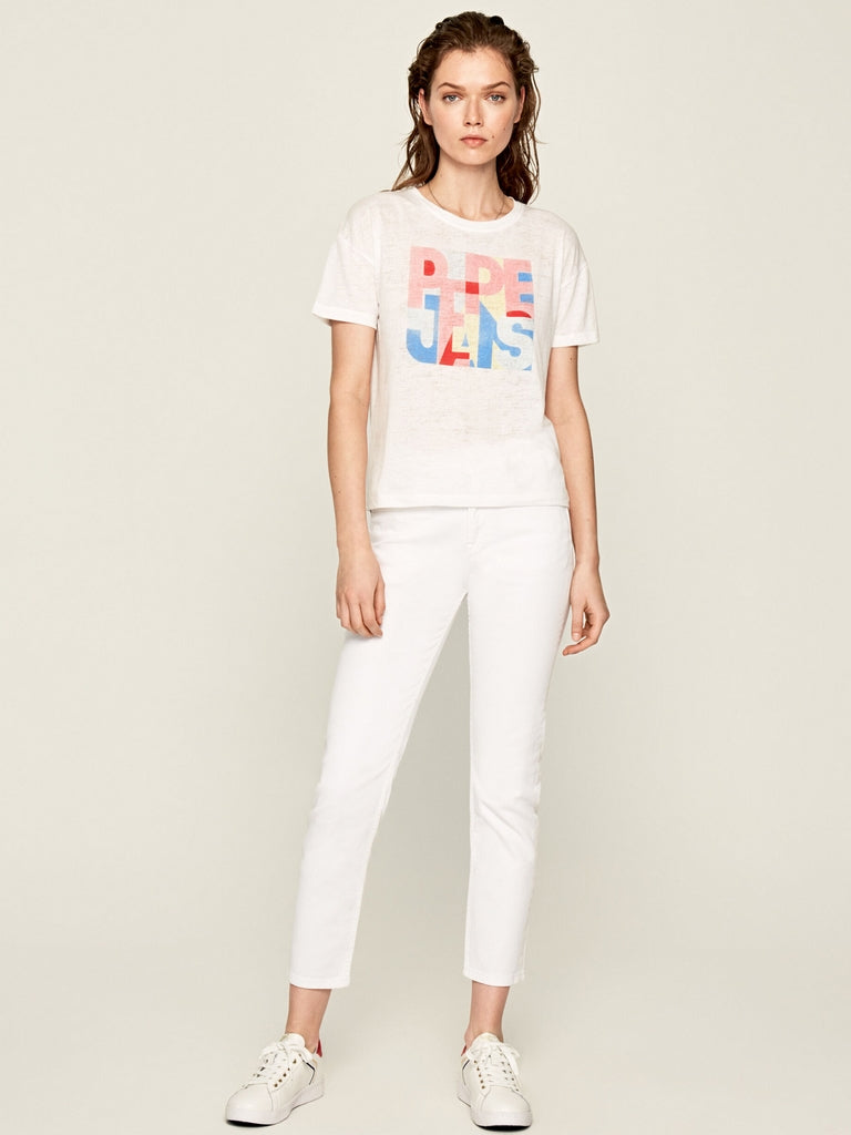 T-shirt Bianco Pepe Jeans