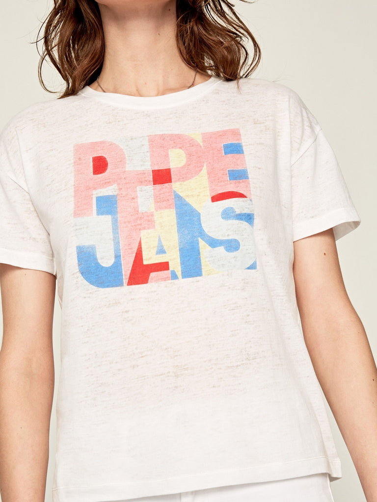 T-shirt Bianco Pepe Jeans