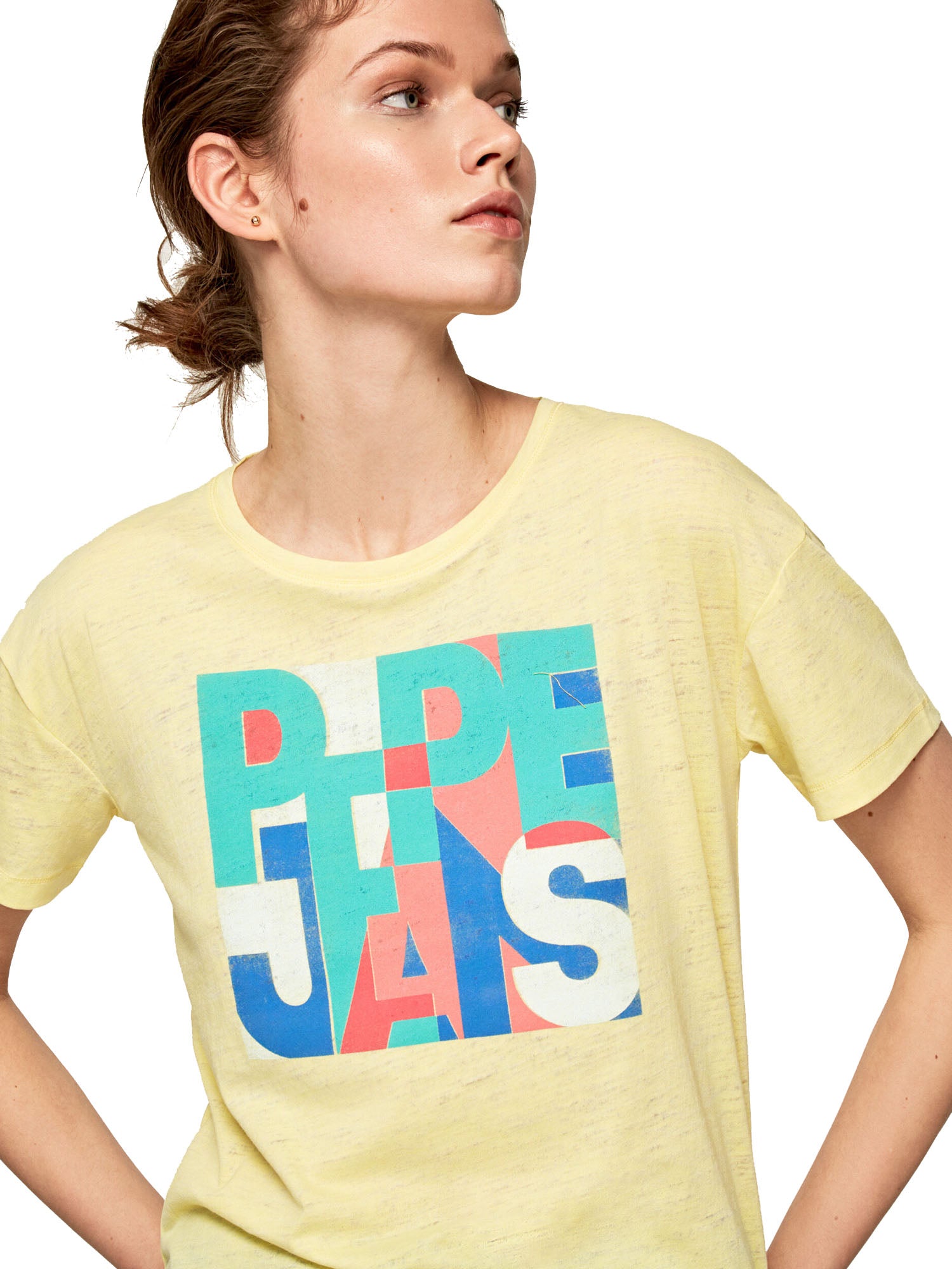 T-shirt Giallo Pepe Jeans