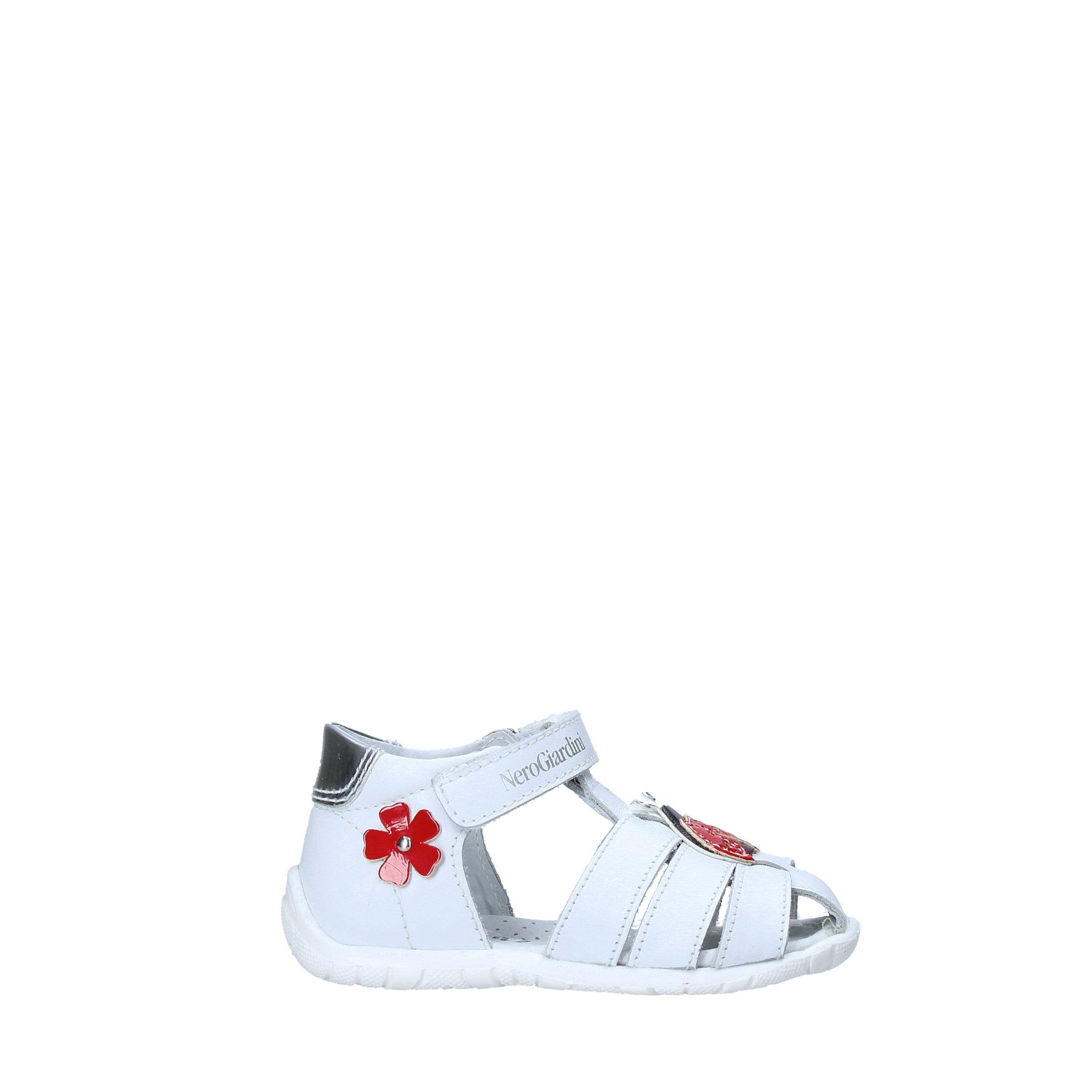 Sandali con strappi Bianco Nero Giardini Junior