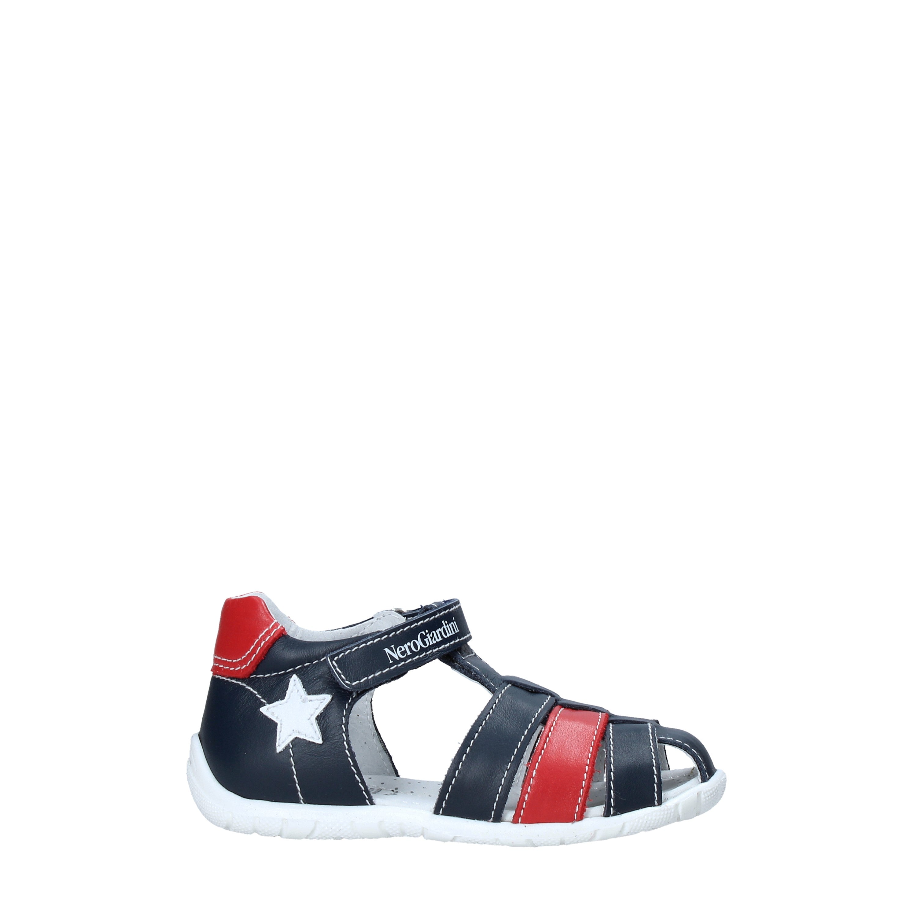 Sandali con strappi Blu Nero Giardini Junior