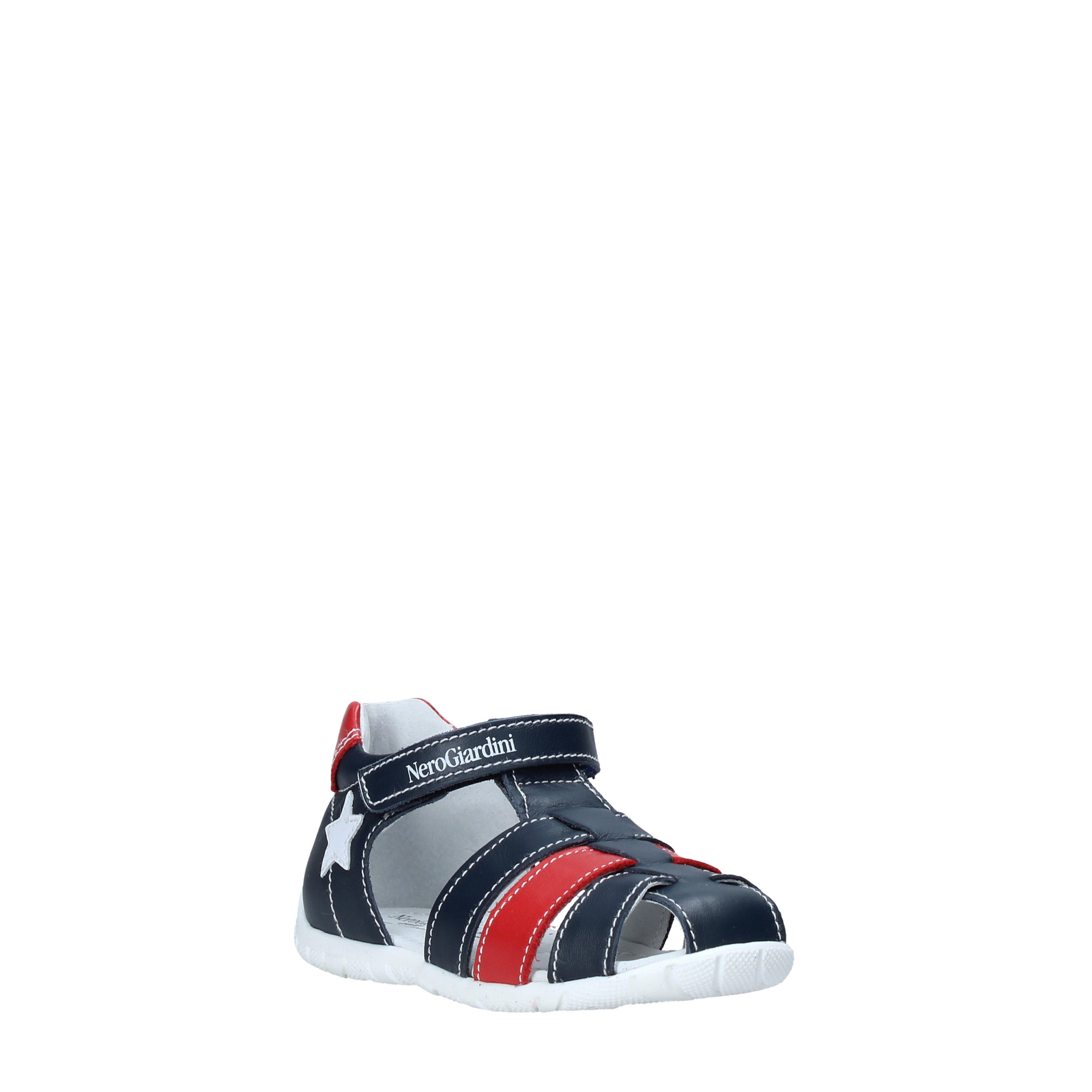 Sandali con strappi Blu Nero Giardini Junior