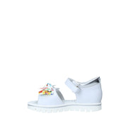 Sandali con strappi Bianco Nero Giardini Junior