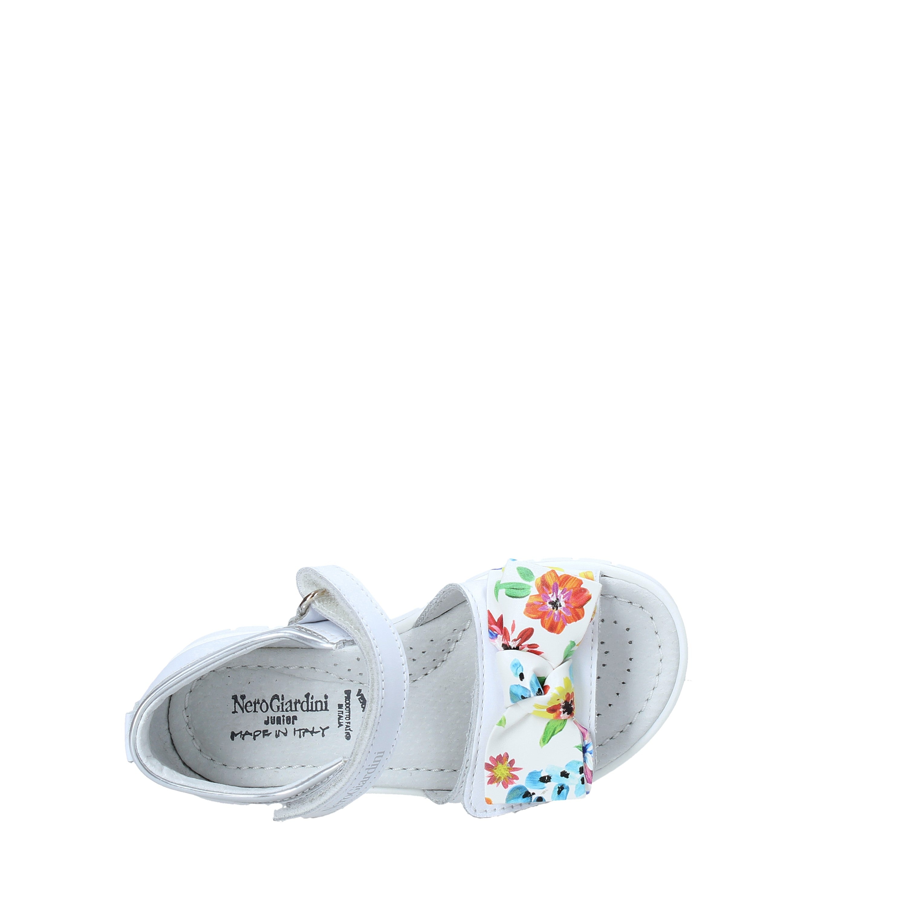 Sandali con strappi Bianco Nero Giardini Junior
