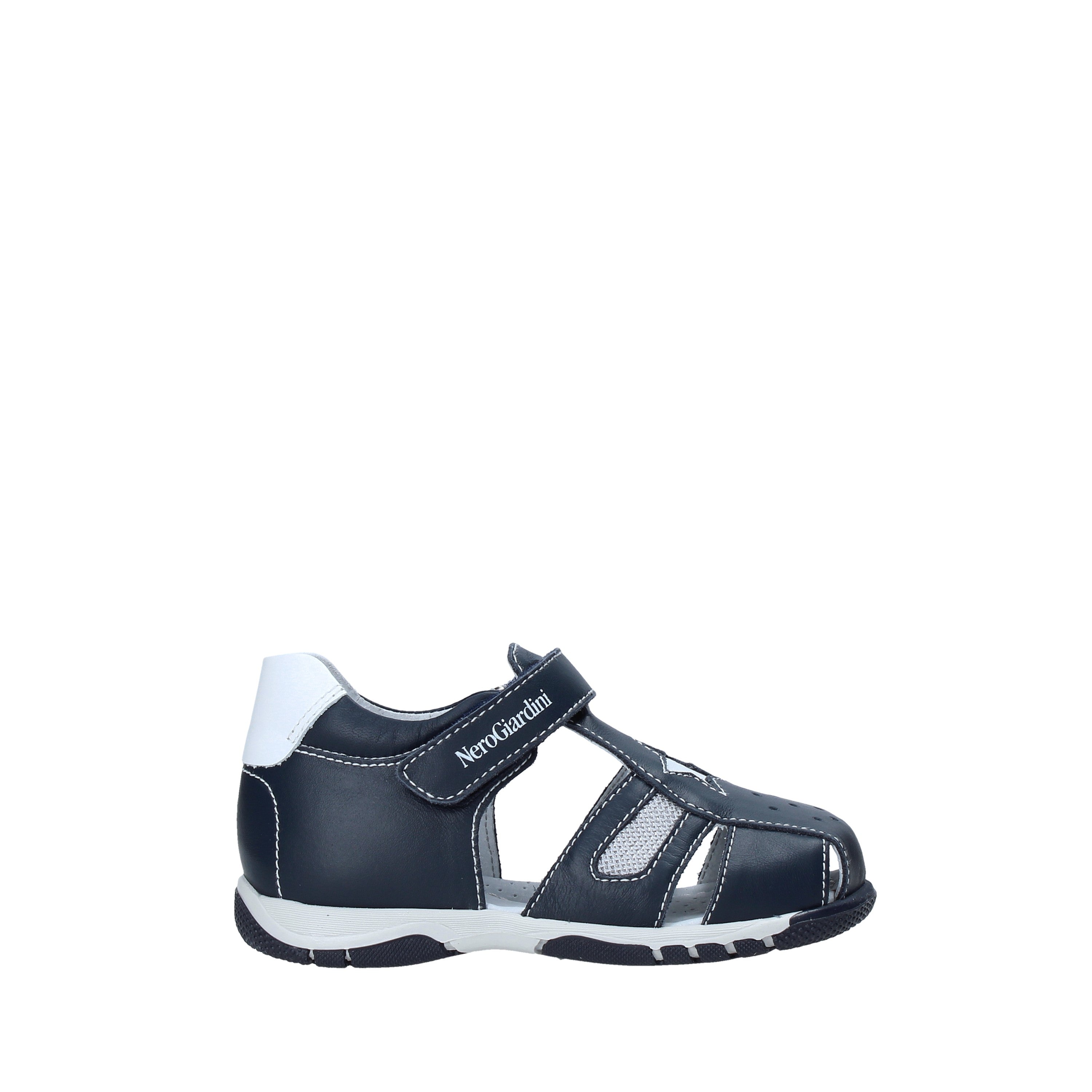 Sandali con strappi Blu Nero Giardini Junior