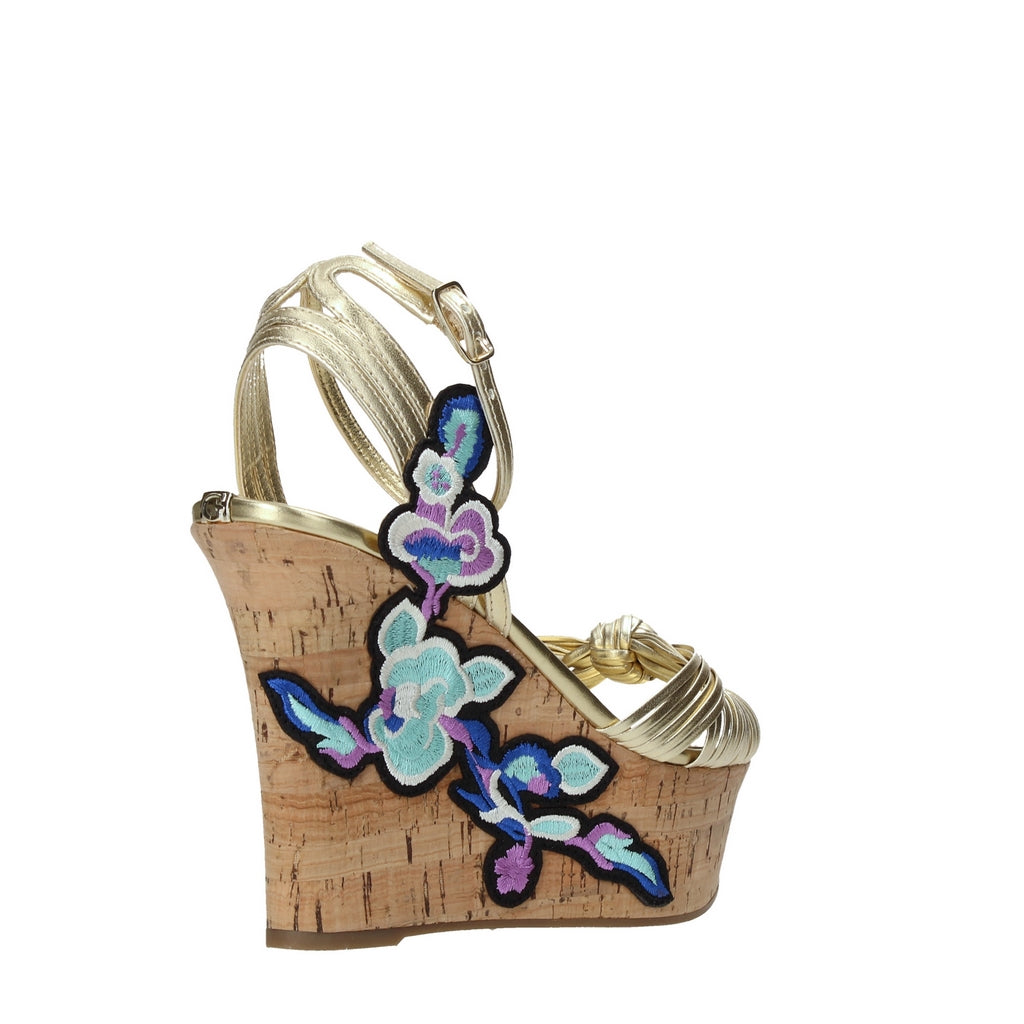 Sandali zeppa Dorato Guess