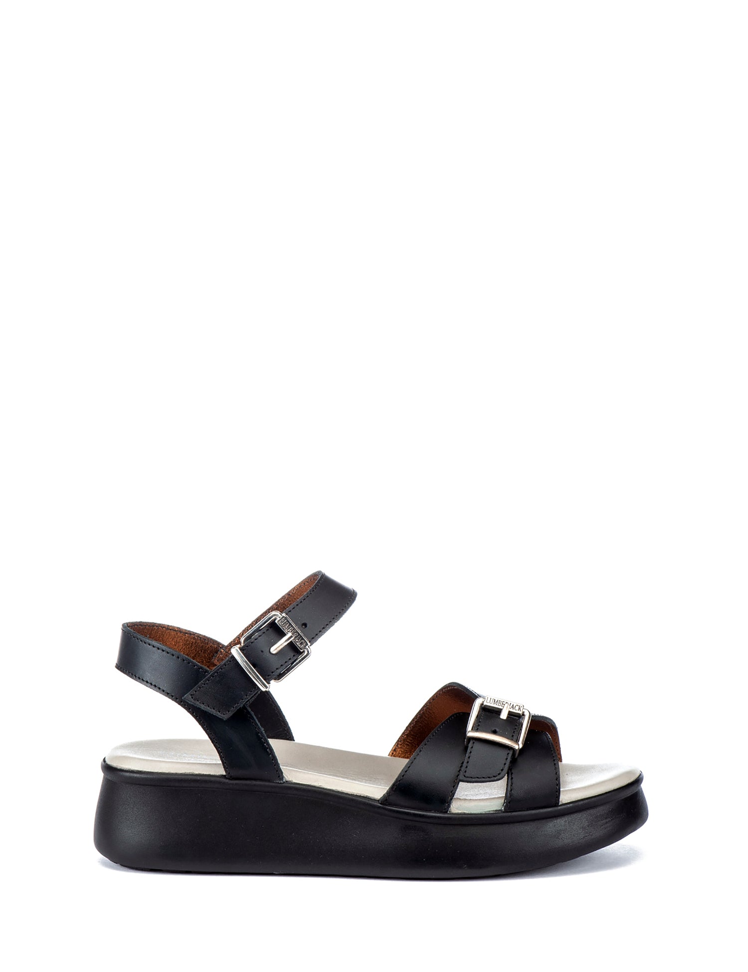 Sandali zeppa Nero Lumberjack