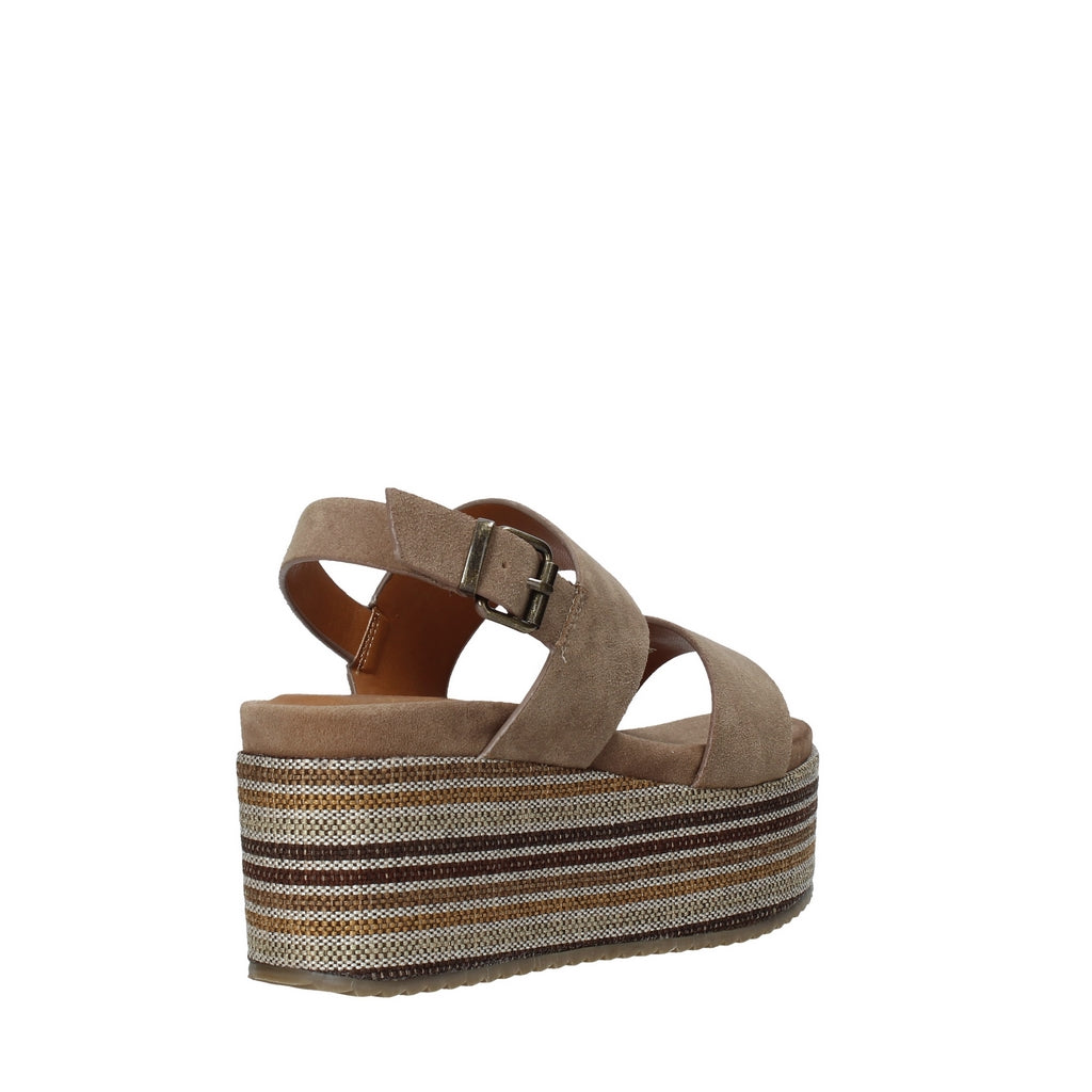 Sandali zeppa Marrone Onyx