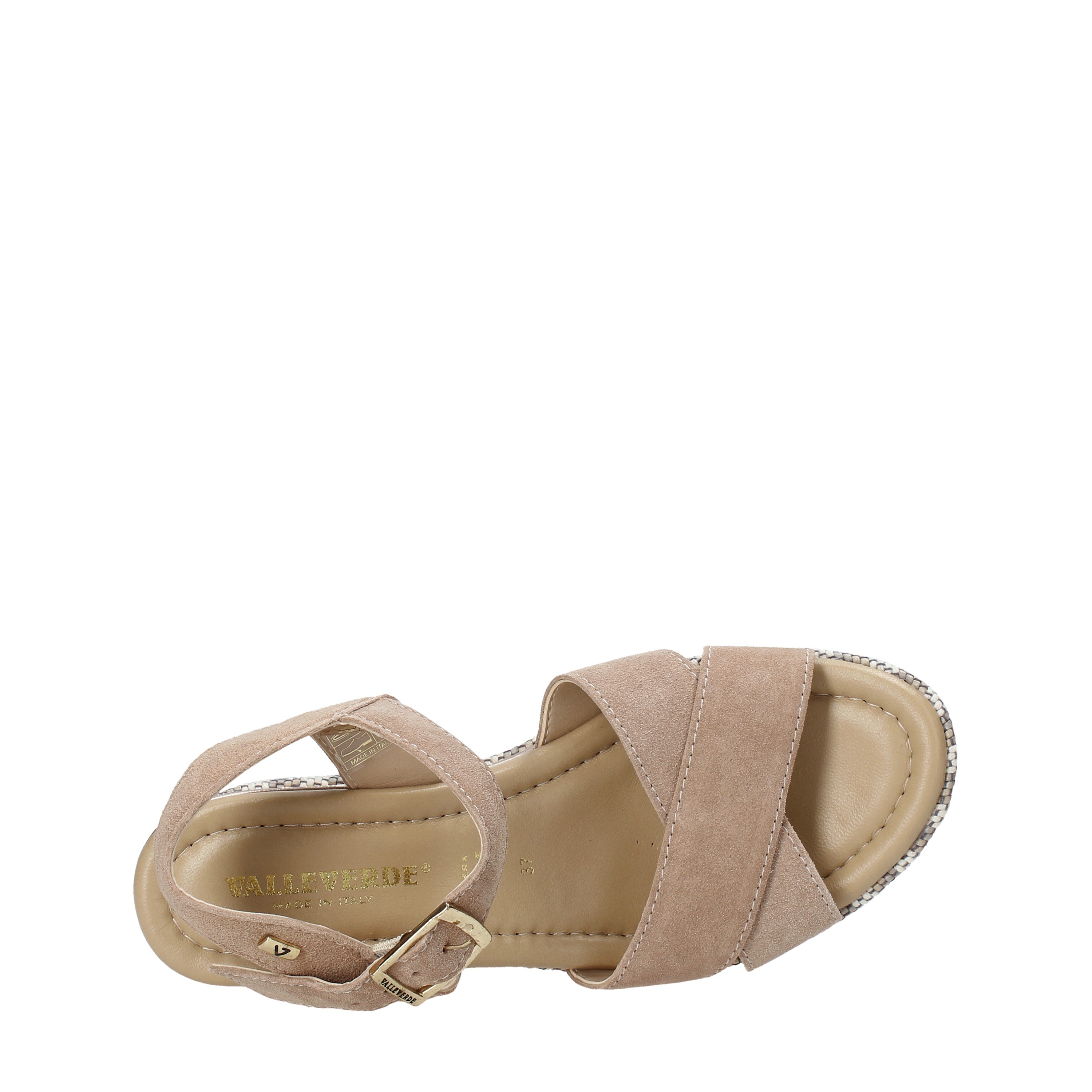 Sandali zeppa Beige Valleverde