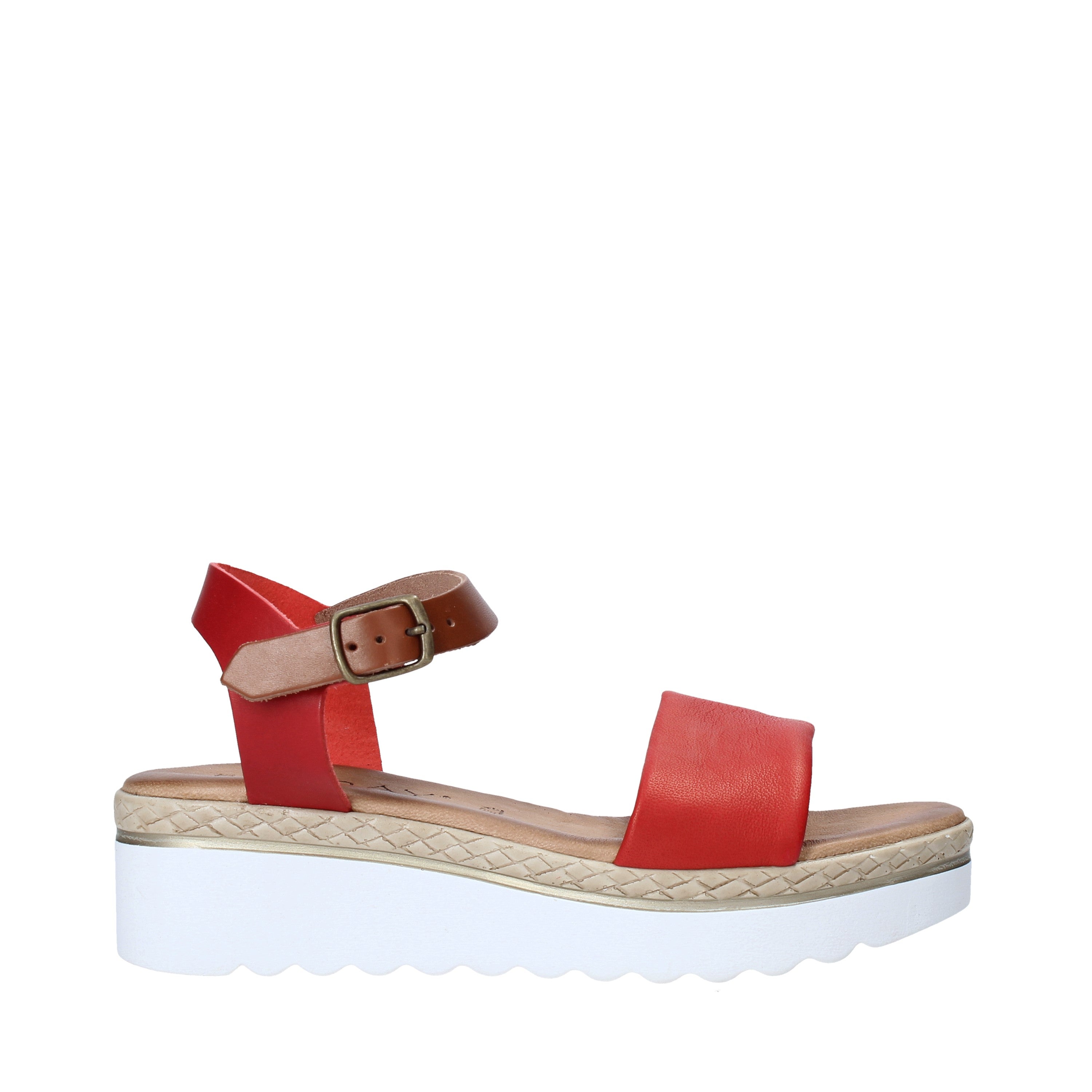 Sandali zeppa Rosso Jeiday