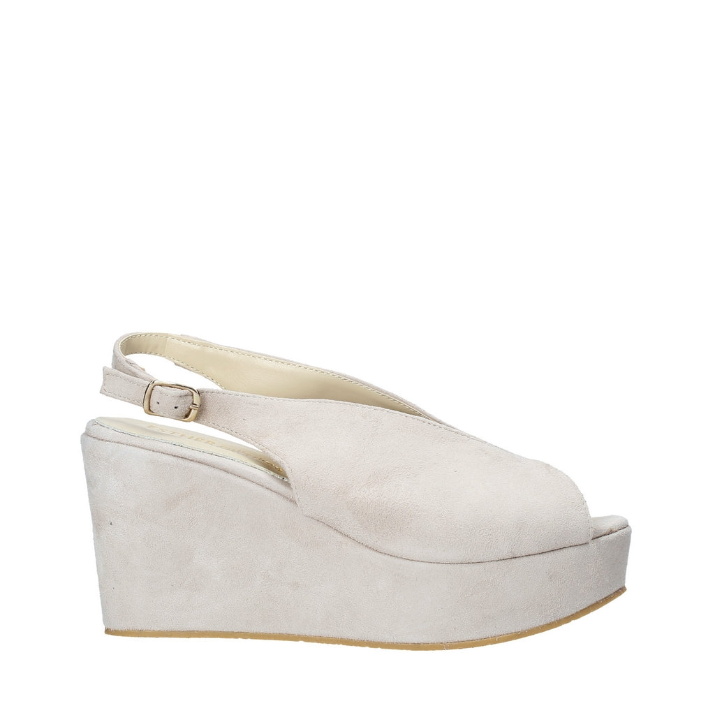 Sandali zeppa Beige Esther Collezioni