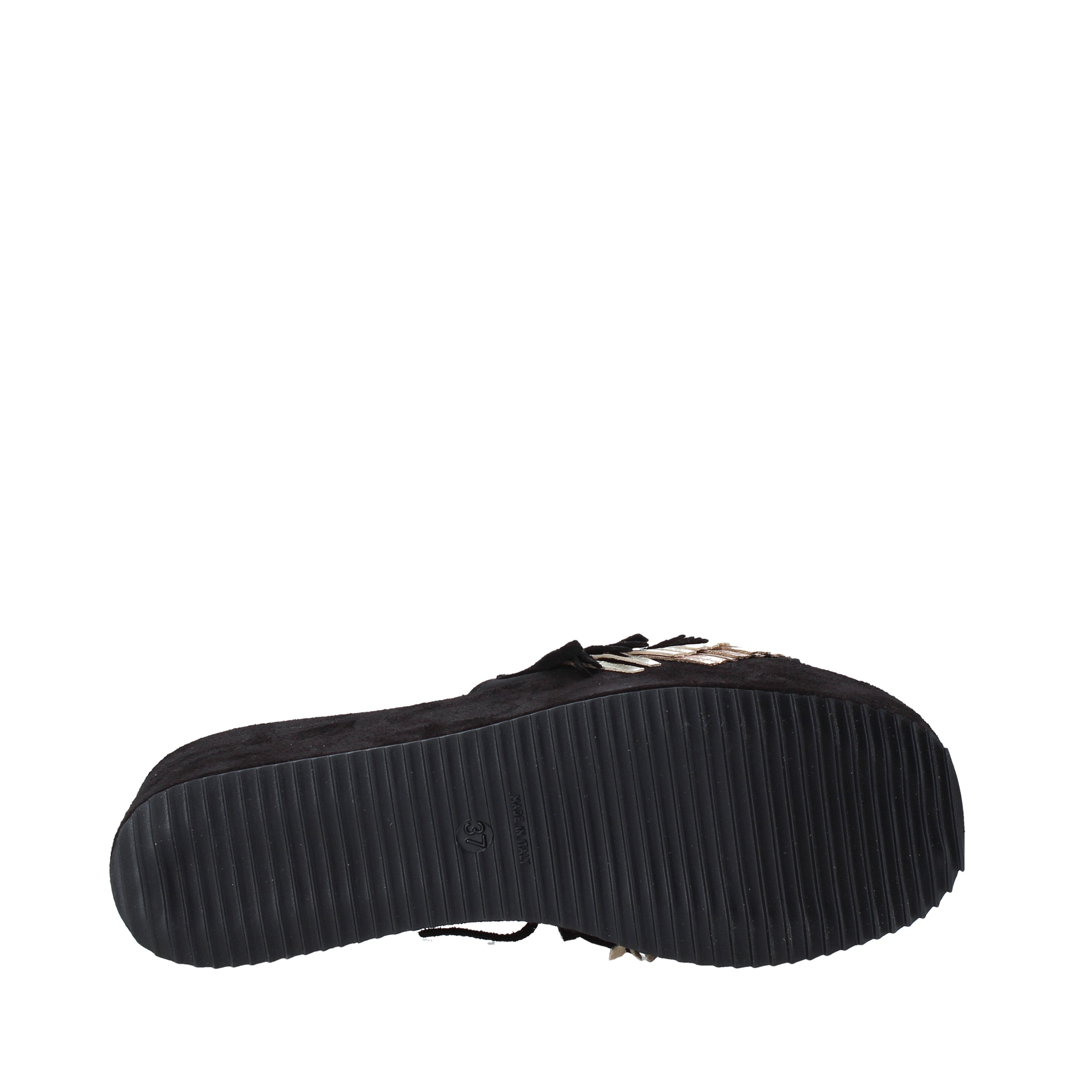 Sandali zeppa Nero Grace Shoes