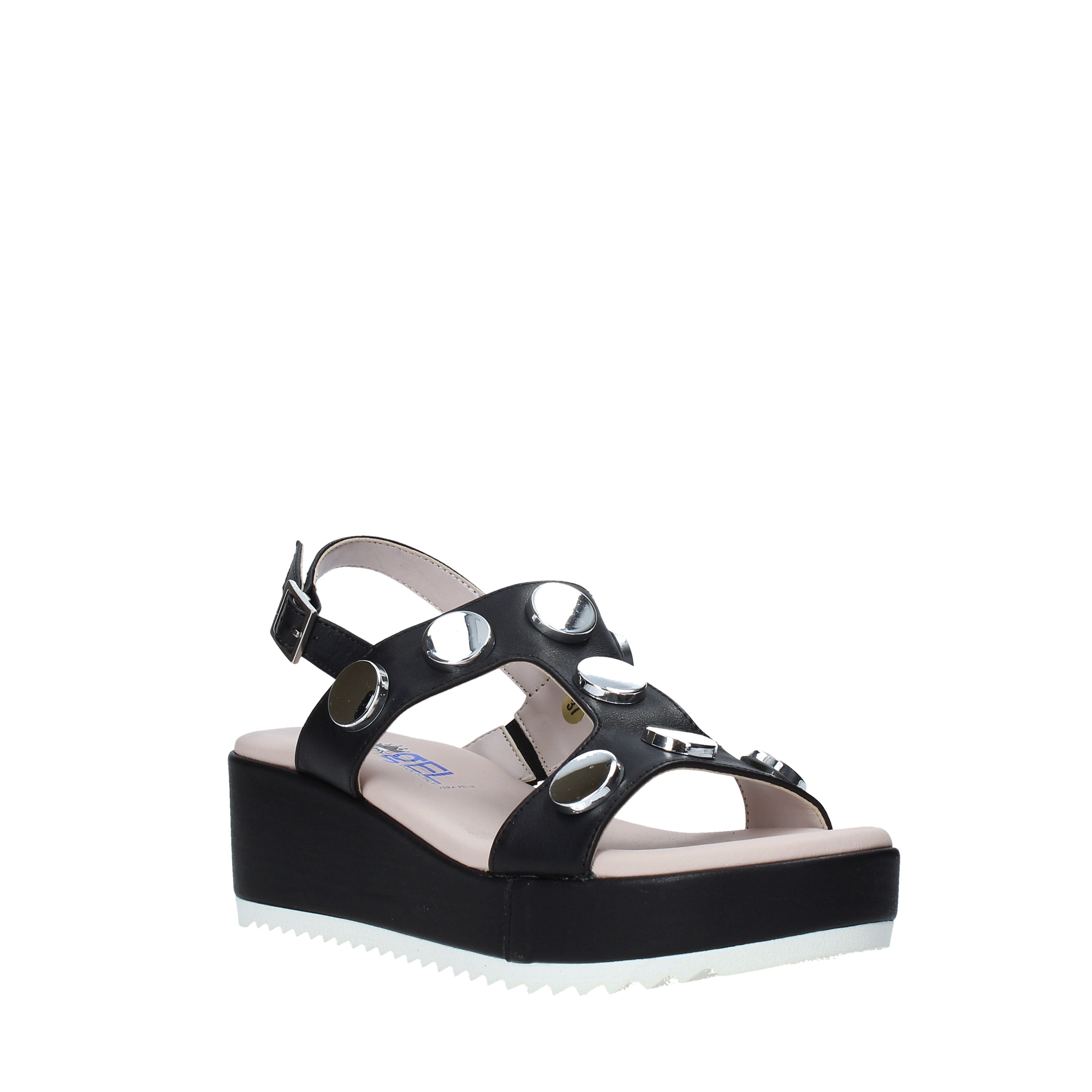 Sandali zeppa Nero Comart