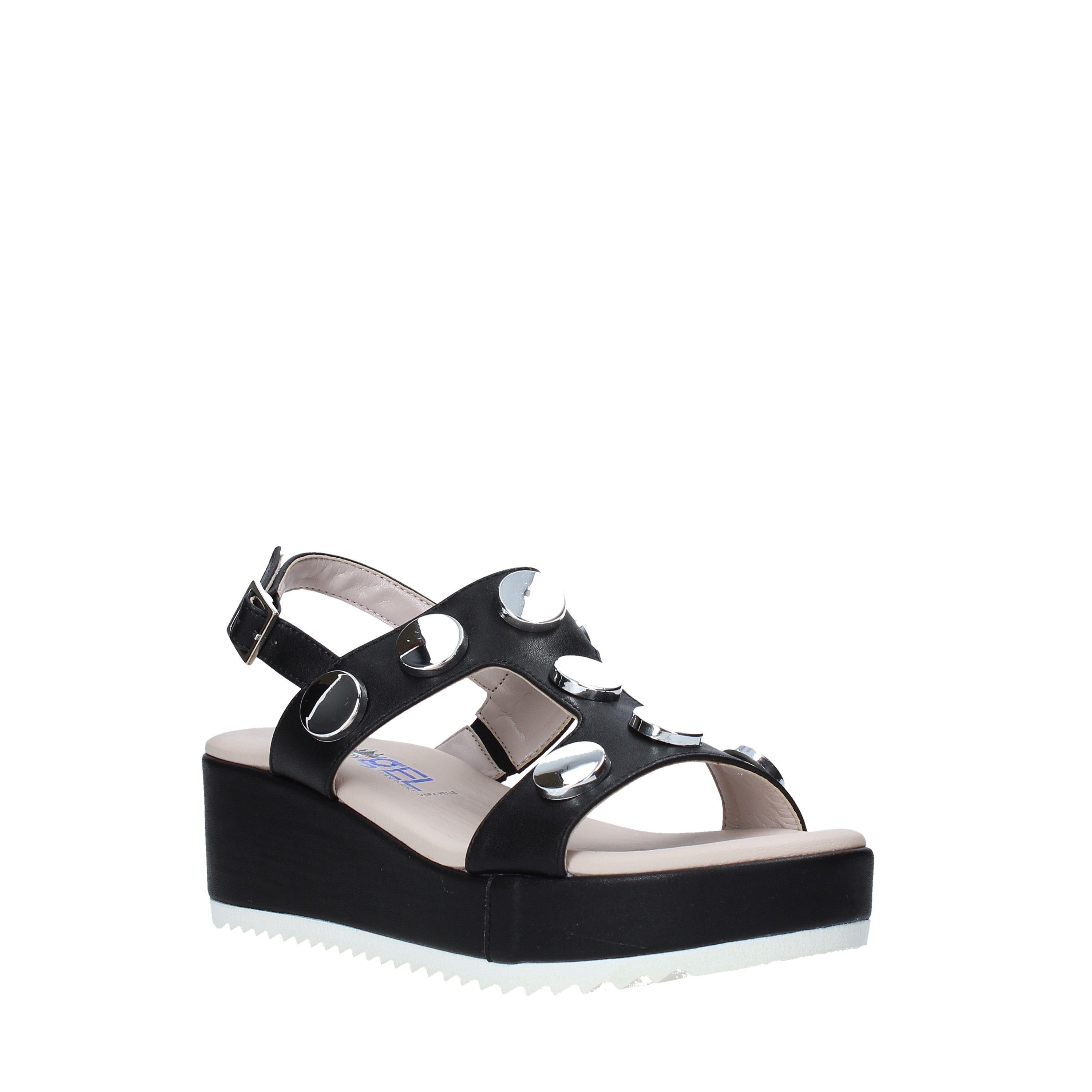 Sandali zeppa Nero Comart